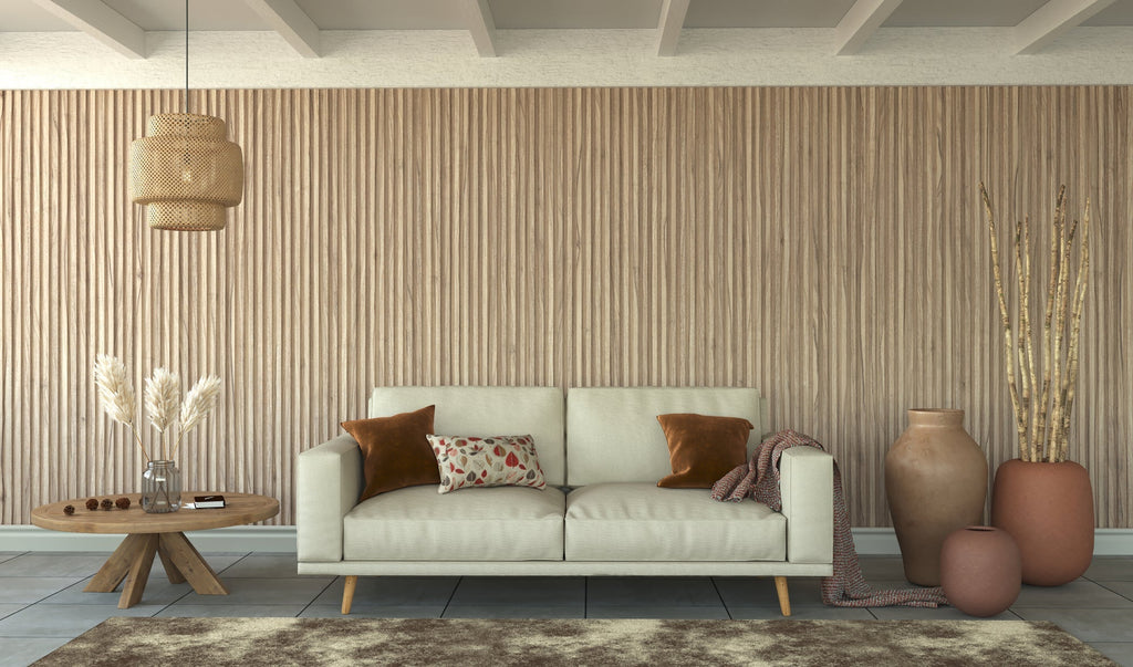 DIY Wood Slat Accent Wall